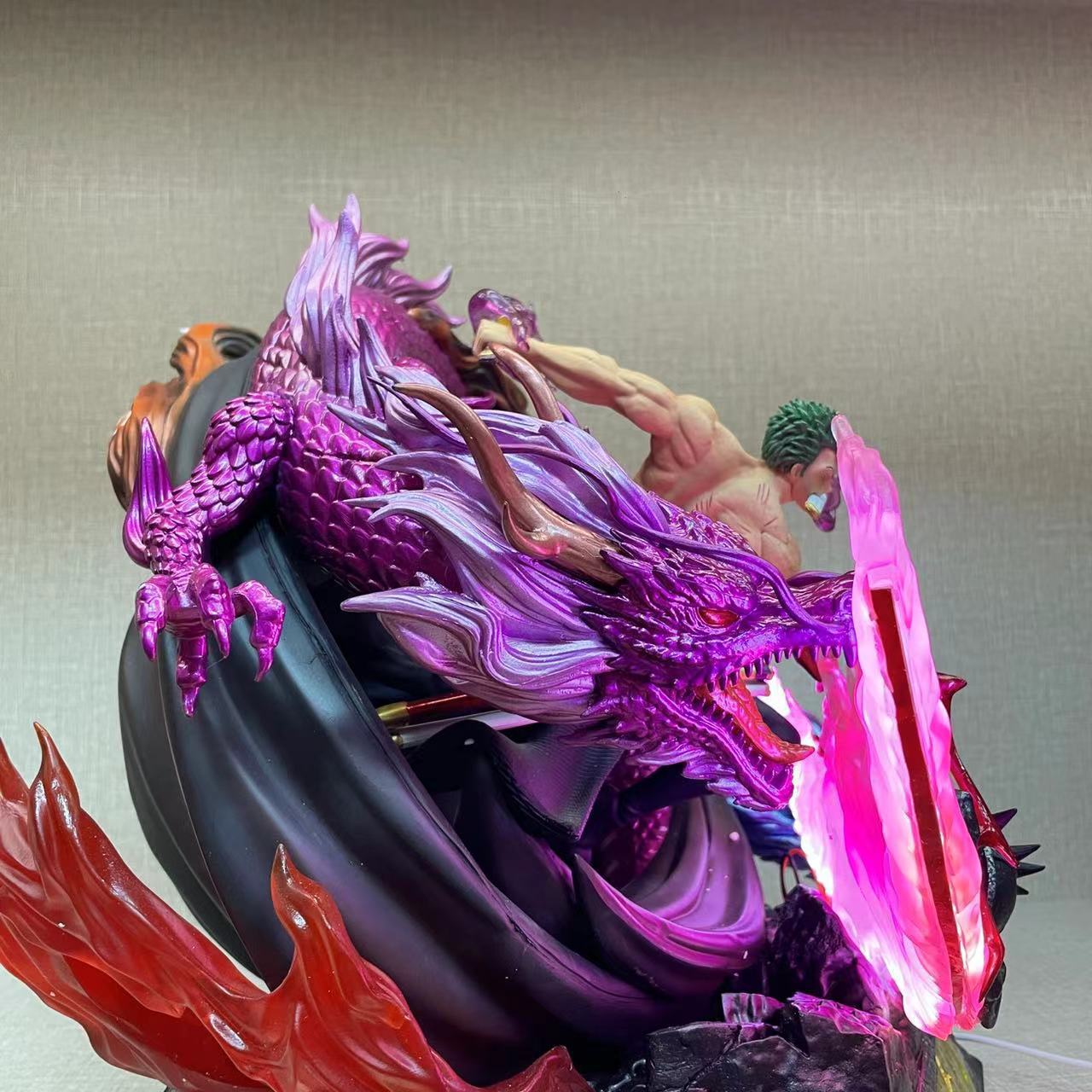 One Piece Roronoa Zoro dragon light up GK statue