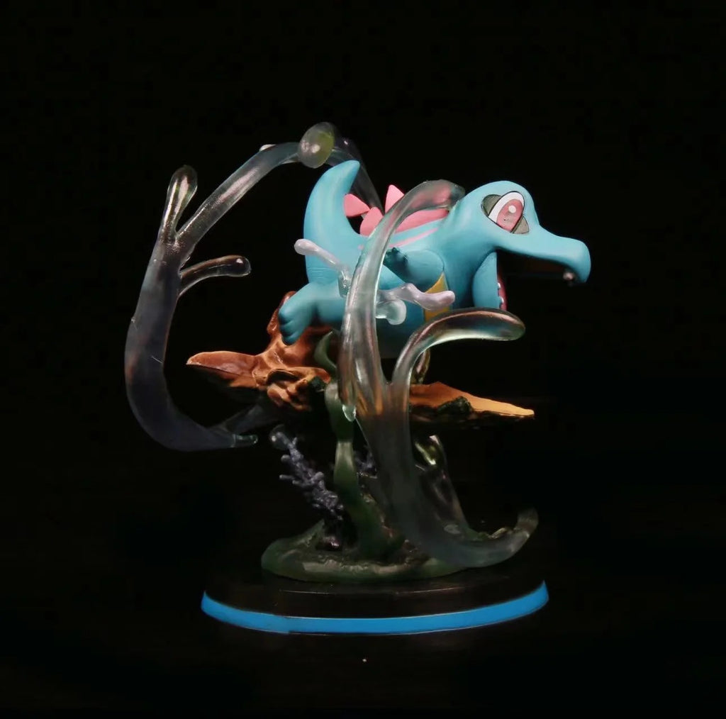 Pokemon Totodile Water‑Skill Effect GK Diorama Statue