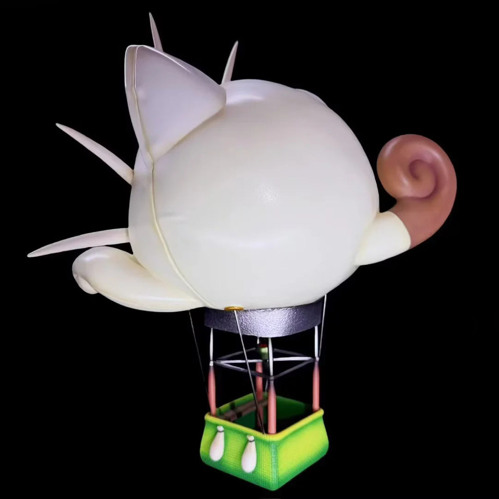 Pokemon Team Rocket Meowth Hot‑Air Balloon Diorama Statue