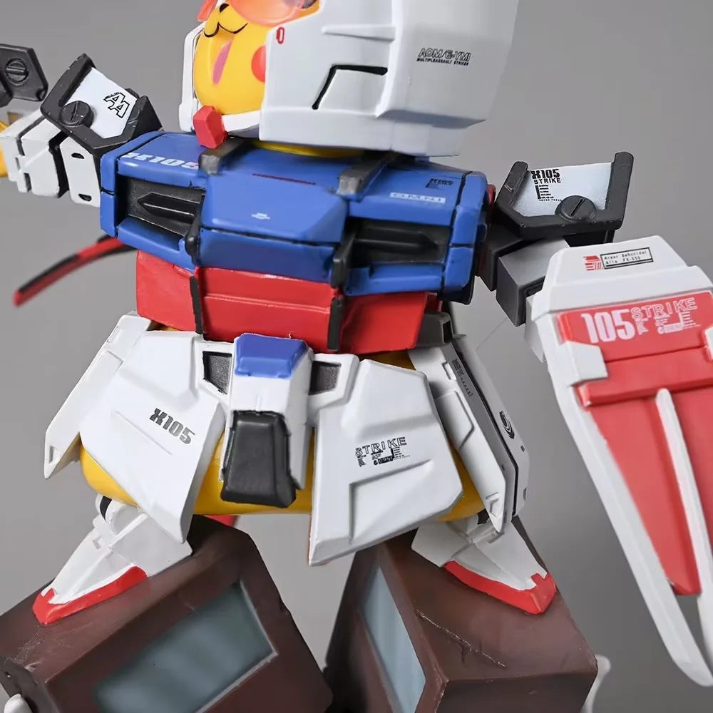 Pokemon × Gundam Crossover Pikachu Cos Strike Gundam GK Statue