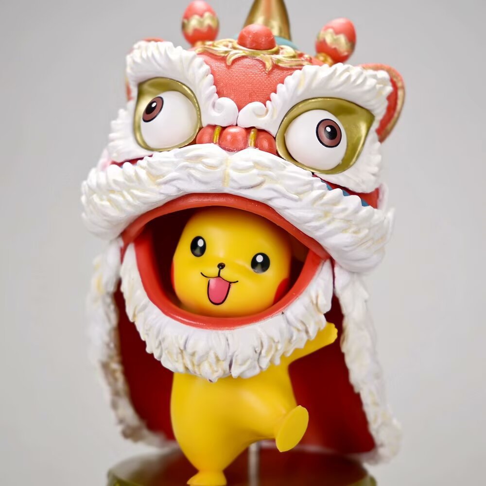 Pokemon Pikachu Chinese Lion Dance GK Statue