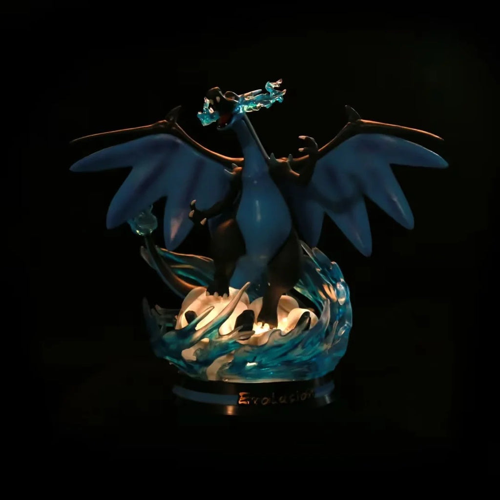 Pokemon Mega Charizard X / Slowpoke Evolution Scene GK Statue 2‑Set