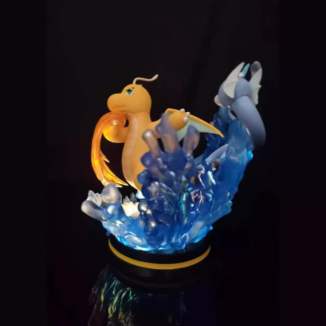 Pokemon Dragonite evolution diorama statue