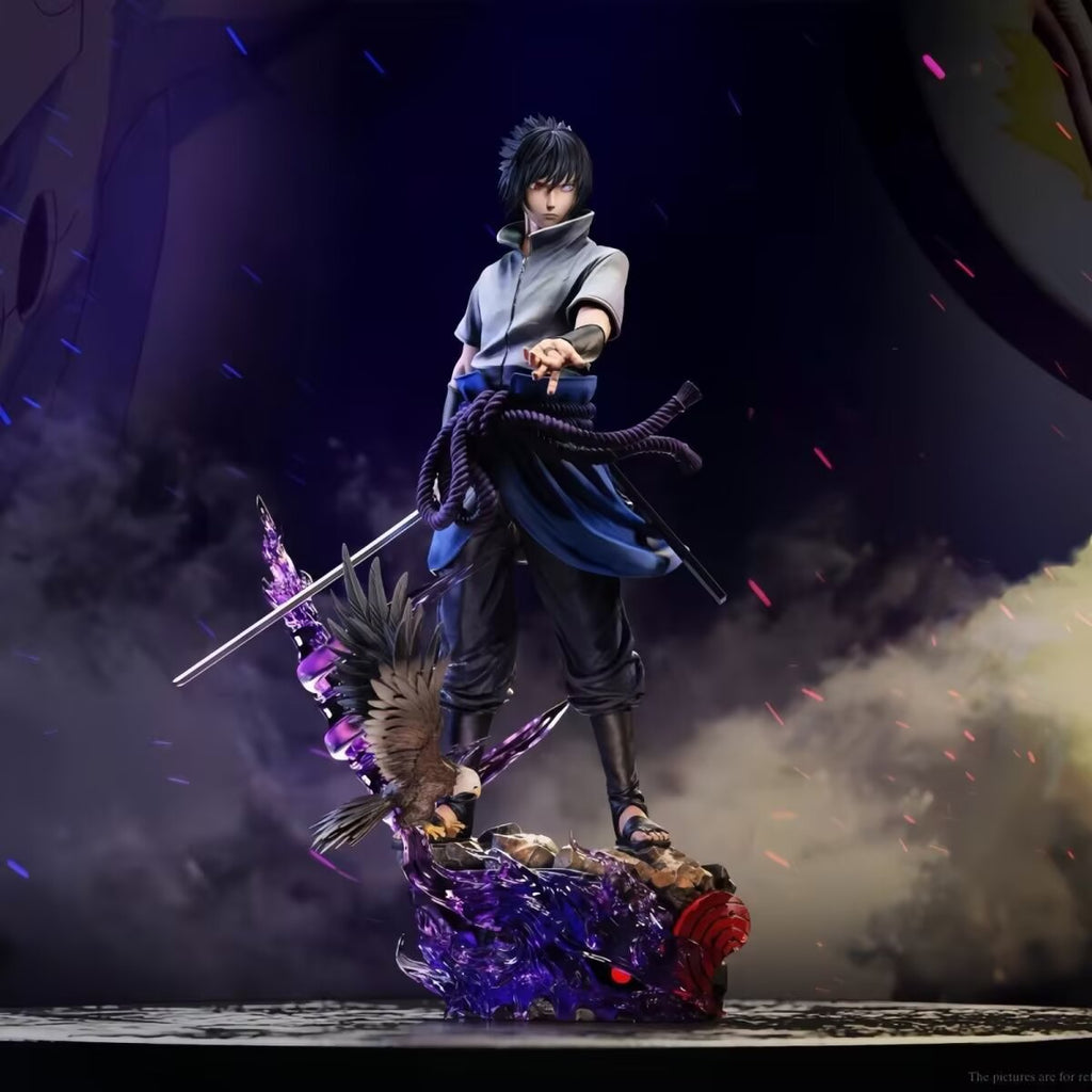 Naruto Sasuke Naruto Uzumaki Oxygen deficient New Three Ninja Resonance Model Statue Ornament Box Set Handmade