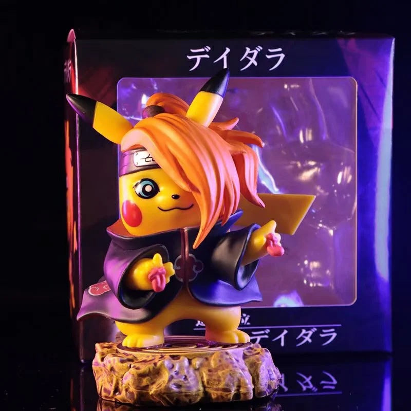 Pokemon × Naruto Crossover Pikachu Cos Deidara Akatsuki GK Statue