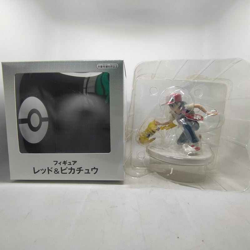 Pokemon Ash Ketchum And Pikachu Crouching Battle Scene Diorama Statue