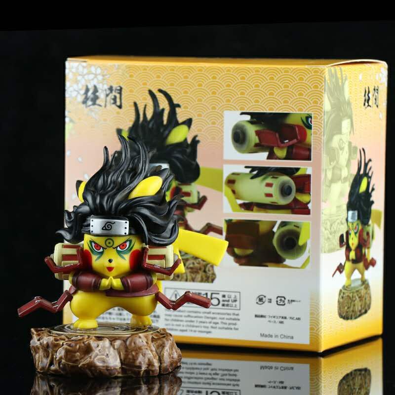 Pokemon × Naruto Crossover Pikachu Cos Hashirama Senju GK Statue