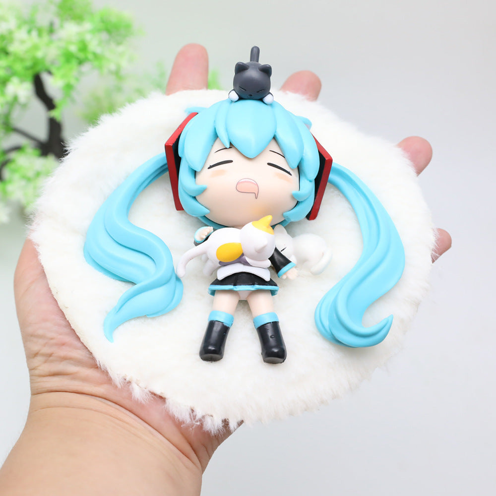 Hatsune Miku lying down cat cute chibi figure