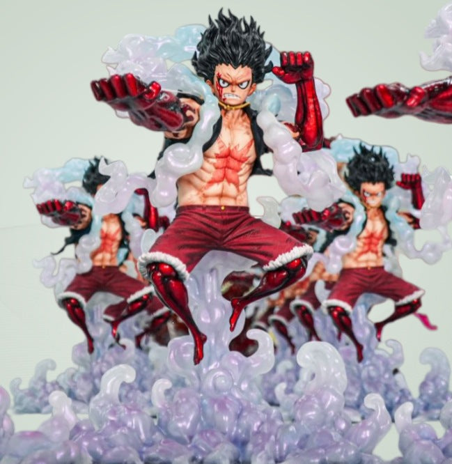 One Piece Luffy Gear 4 Snakeman multi‑clone figure