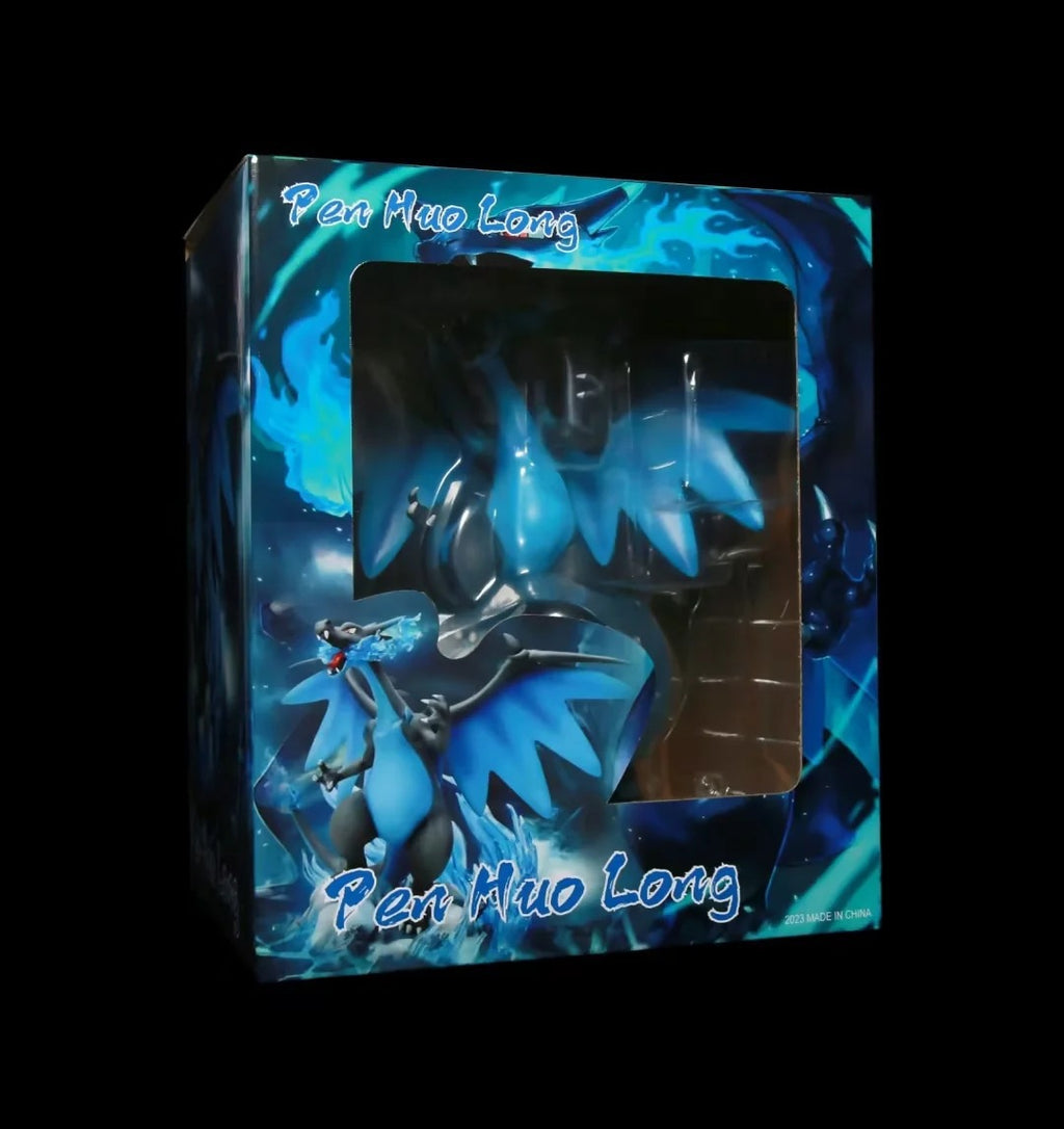 Pokemon Mega Charizard X / Slowpoke Evolution Scene GK Statue 2‑Set