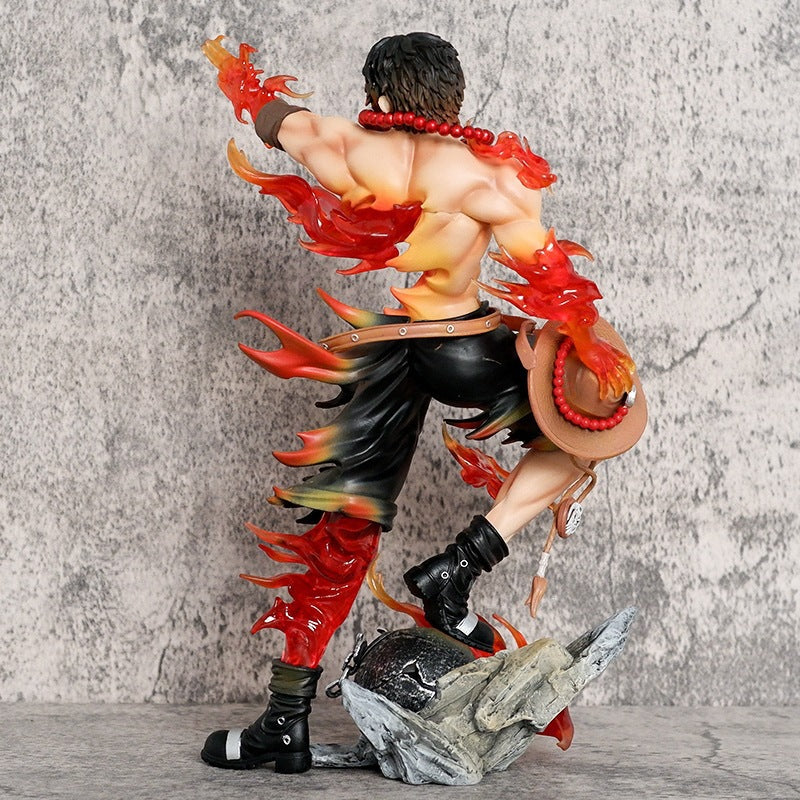 One Piece Portgas D Ace fire effect figure