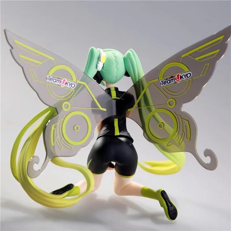 Hatsune Miku racing kneeling statue