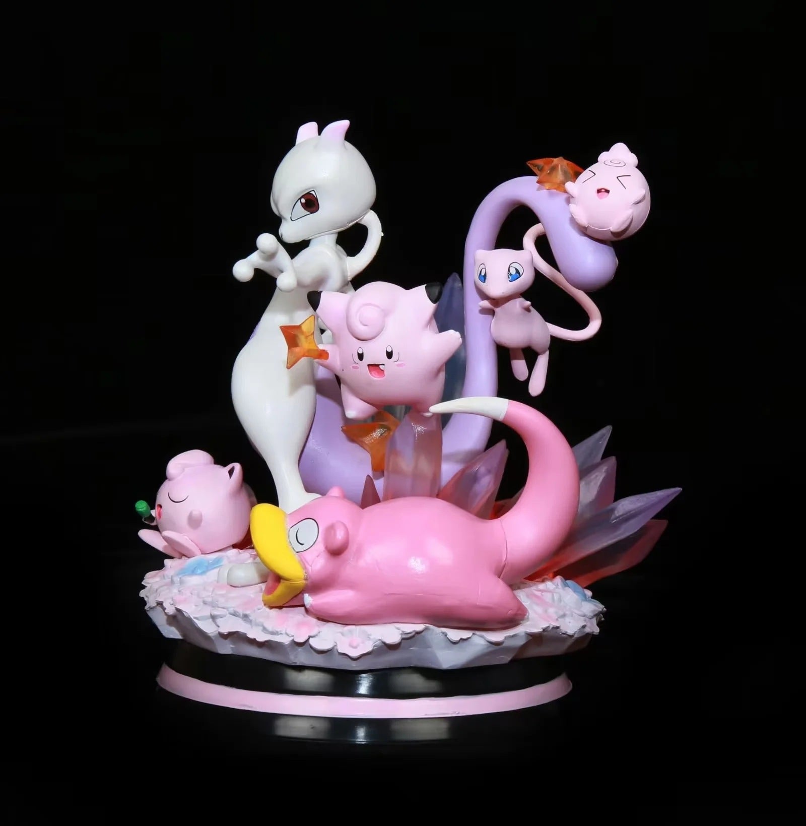 Pokemon Mewtwo with Jigglypuff Slowpoke GK Diorama Statue