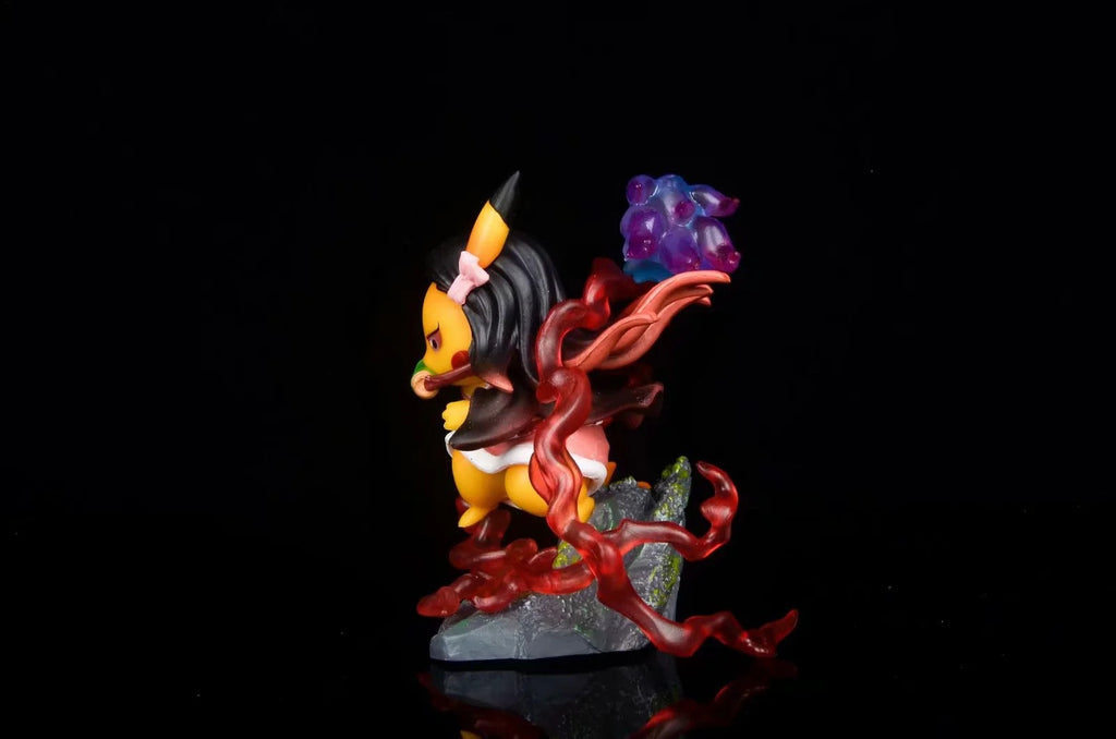 Pokemon × Demon Slayer Crossover Pikachu Cos Tanjiro & Nezuko GK Statue Set